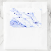 Sticker Rectangulaire Bleu et Marbre blanc (Sac)