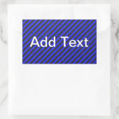 Sticker Rectangulaire Bleu et noir mince (Sac)