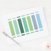 Sticker Rectangulaire Bleu et vert (Enveloppe)