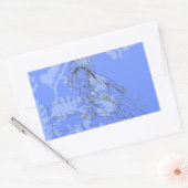 Sticker Rectangulaire Bleu-Fleur Barrel Racer (Enveloppe)