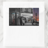 Sticker Rectangulaire Bleu foncé (Sac)