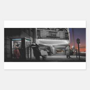 Sticker Rectangulaire Bleu foncé