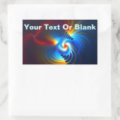 Sticker Rectangulaire Bleu gravitationnel (Sac)