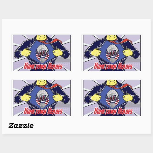 Sticker Rectangulaire bleu h (Feuille)