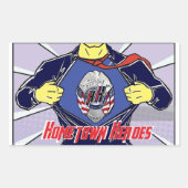 Sticker Rectangulaire bleu h (Devant)