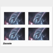 Sticker Rectangulaire Bleu nébuleux Abstrait et violet (Feuille)