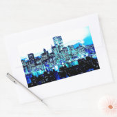 Sticker Rectangulaire Bleu New York (Enveloppe)