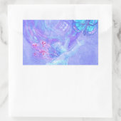 Sticker Rectangulaire Bleu - Tcherub pourchasser les papillons (Sac)