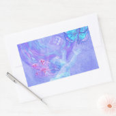 Sticker Rectangulaire Bleu - Tcherub pourchasser les papillons (Enveloppe)