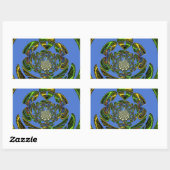 Sticker Rectangulaire Bleu traditionnel (Feuille)