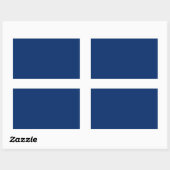 Sticker Rectangulaire Bleu US (Feuille)