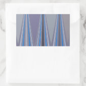 Sticker Rectangulaire Bleu, violet, gris Chevron Art Imprimer (Sac)