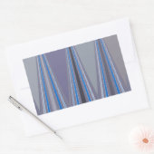 Sticker Rectangulaire Bleu, violet, gris Chevron Art Imprimer (Enveloppe)