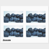 Sticker Rectangulaire Bleuets frais mûrs (Feuille)