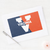 Sticker Rectangulaire Bloc de couleur Virginia Cavaliers (Enveloppe)