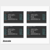 Sticker Rectangulaire Bloc-notes - Programmeur ordinateur - Format Coder (Feuille)