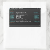 Sticker Rectangulaire Bloc-notes - Programmeur ordinateur - Format Coder (Sac)