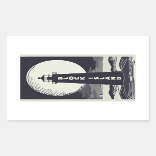 Sticker Rectangulaire Block Island Lighthouse Rhode Island Moon