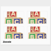 Sticker Rectangulaire Blocs ABC (Feuille)