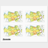 Sticker Rectangulaire Blossom (Feuille)