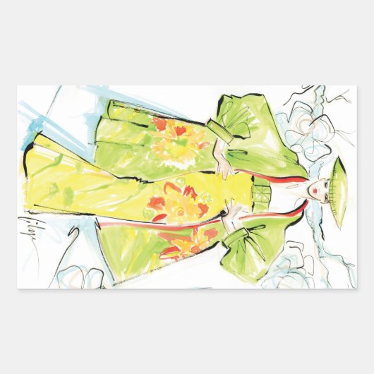 Sticker Rectangulaire Blossom (Devant)