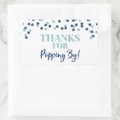 Sticker Rectangulaire Blue Confetti Merci pour Popping By (Sac)
