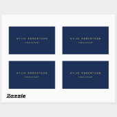 Sticker Rectangulaire Blue Gold Professional tendance (Feuille)