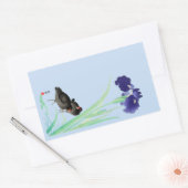 Sticker Rectangulaire Blue Irises and Moorhens par Ohara Koson (Enveloppe)