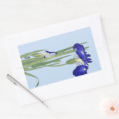 Sticker Rectangulaire Blue Irises par Ohara Koson (Enveloppe)