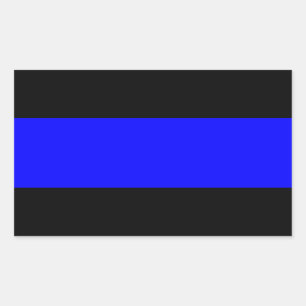 Sticker Rectangulaire Blue Line mince