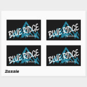 Sticker Rectangulaire Blue Ridge Mountains (Feuille)
