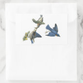 Sticker Rectangulaire Bluebird de l'Est par Audubon (Sac)