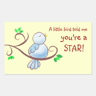 Sticker Rectangulaire Bluebird Of Happiness Achievement Award