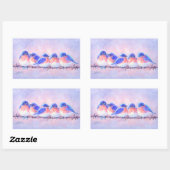 Sticker Rectangulaire BLUEBIRDS sur fil par SHARON SHARPE (Feuille)