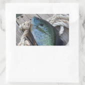 Sticker Rectangulaire bluegill sur quai (Sac)
