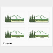 Sticker Rectangulaire Bluerock Wildland Provincial Park Green Stripes (Feuille)
