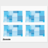 Sticker Rectangulaire Blues (Feuille)