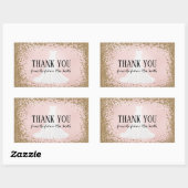 Sticker Rectangulaire Blushing Parties scintillant Mariée Futur Mme Merc (Feuille)