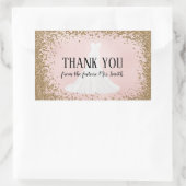 Sticker Rectangulaire Blushing Parties scintillant Mariée Futur Mme Merc (Sac)