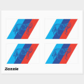 Sticker Rectangulaire BMW M Loup (Feuille)