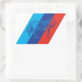 Sticker Rectangulaire BMW M Loup (Sac)