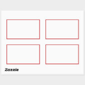 Sticker Rectangulaire Bocal épice rouge bordure blanche rectangulaire ét (Feuille)
