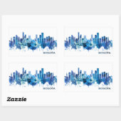Sticker Rectangulaire Bogota Colombia Skyline Blue (Feuille)