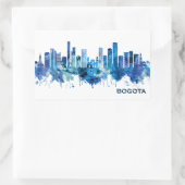 Sticker Rectangulaire Bogota Colombia Skyline Blue (Sac)