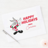 Sticker Rectangulaire BOGS BUNNY™ Père Noël Waving | Joyeuses fêtes (Enveloppe)