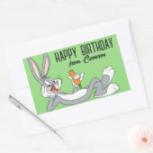 Sticker Rectangulaire BOGUES BUNNY™ allongé | Joyeux anniversaire (Enveloppe)
