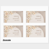 Sticker Rectangulaire Boho arch été Fleur sauvage Rustic mariage autocol (Feuille)