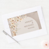 Sticker Rectangulaire Boho arch été Fleur sauvage Rustic mariage autocol (Enveloppe)