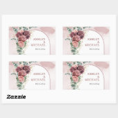 Sticker Rectangulaire Boho arch été Fleur sauvage Rustic mariage autocol (Feuille)