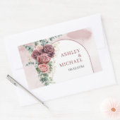 Sticker Rectangulaire Boho arch été Fleur sauvage Rustic mariage autocol (Enveloppe)